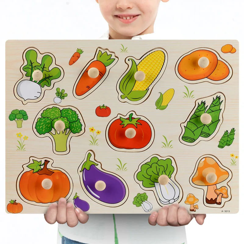 Puzzle en bois pour stimulation coordination enfant