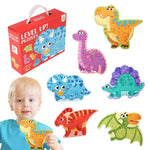 Petite mallette de 6 puzzles pour enfant passionné des dinosaures - Vignette | Le Poussin Ludique