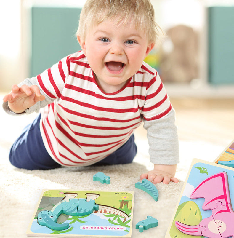 Puzzle dinosaure adapté aux petites mains