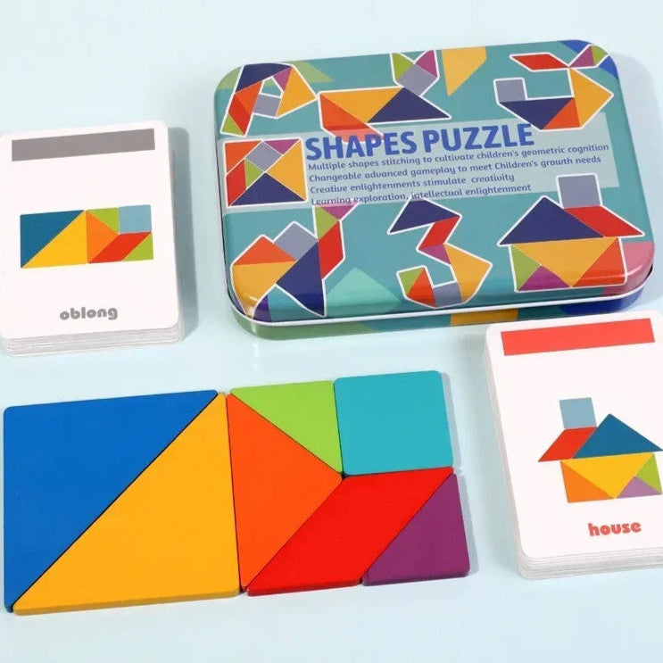 Puzzle enfant pour apprendre couleurs et géométrie