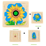puzzle ludique Montessori  en bois cycle de vie  pour enfant - Vignette | Le Poussin Ludique