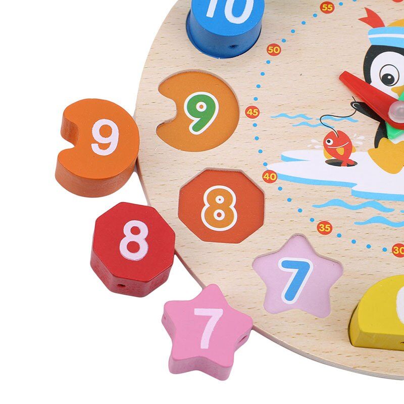 Puzzle enfant formes et couleurs horloge