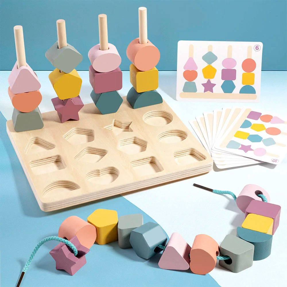 Puzzle enfant perles Montessori ludique