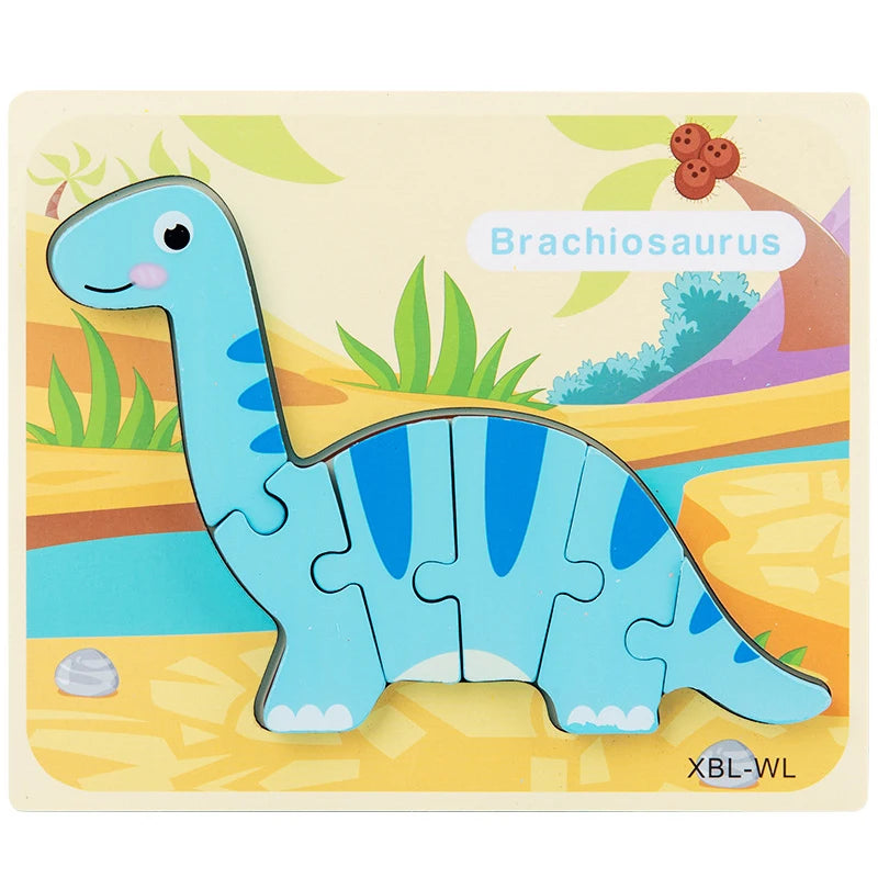 Puzzle enfant stimulant imagination avec dinosaures