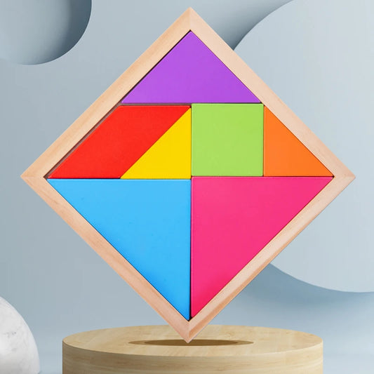 Puzzle enfant tangram en bois créatif