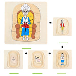 puzzle ludique Montessori  en bois cycle de vie  pour enfant - Vignette | Le Poussin Ludique