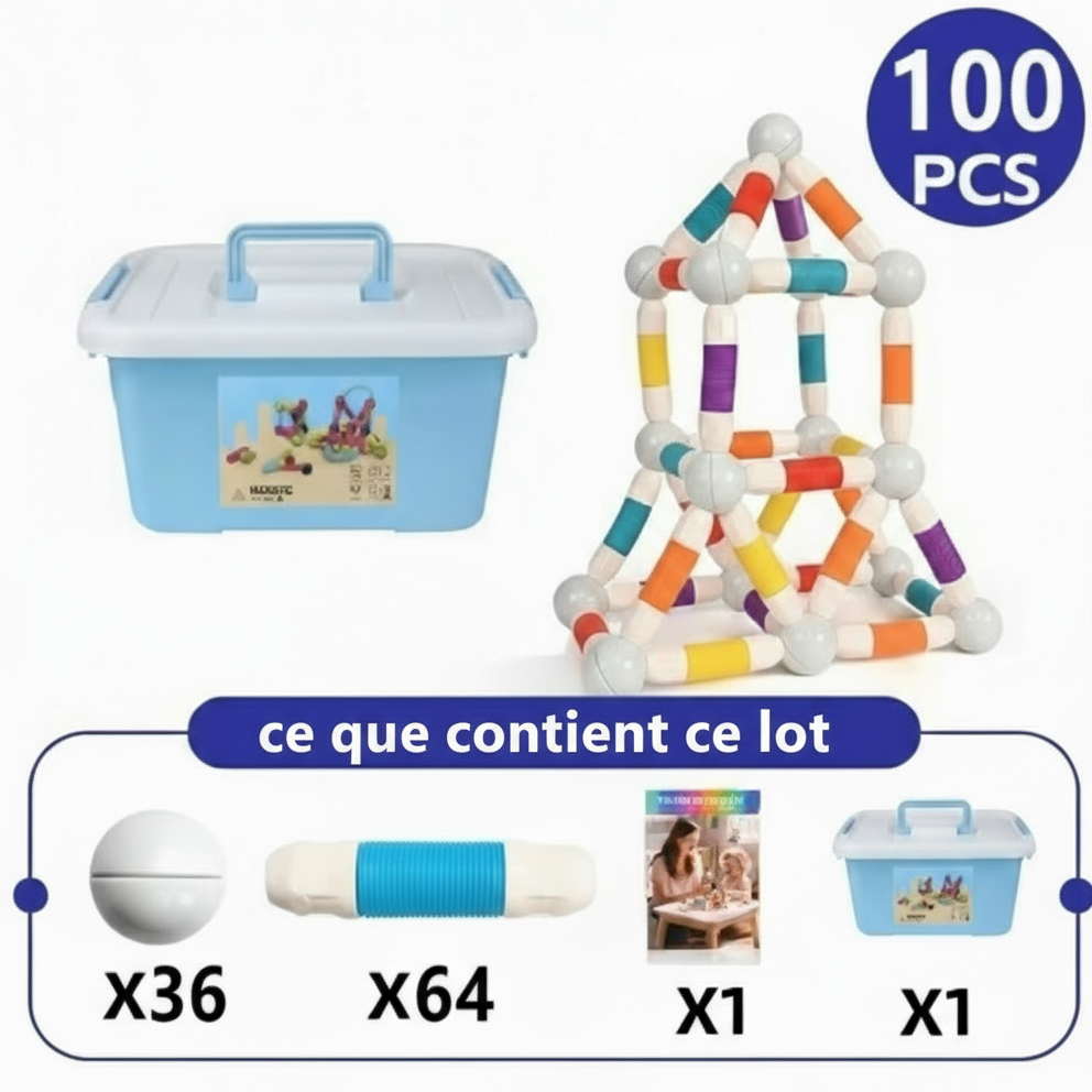 Rangement facile pour jeu de construction magnétique