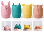 Lot de jouets de bain en silicone animaux mignons couleurs pastel - Vignette | Le Poussin Ludique